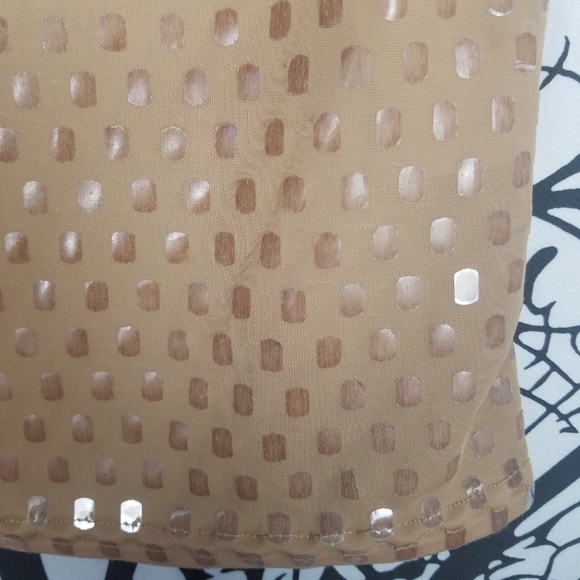 4/$25 Sleeveless Gold Shiny Tank Top - Picture 2 of 6